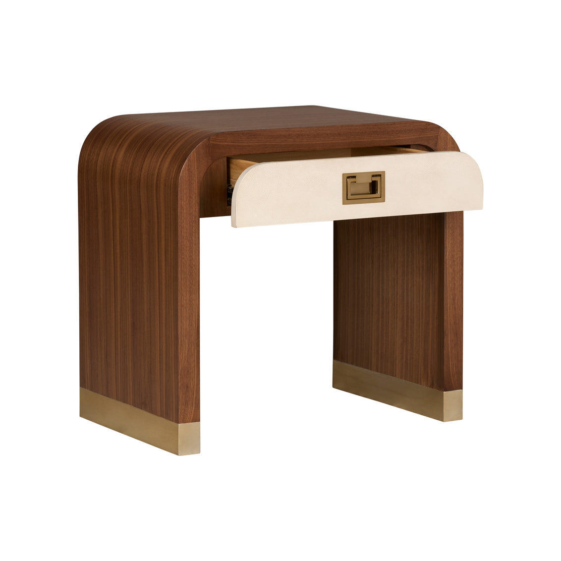 Harlow Side Table in Honey/Cream/Gold Leaf / Wood - Chelsea House