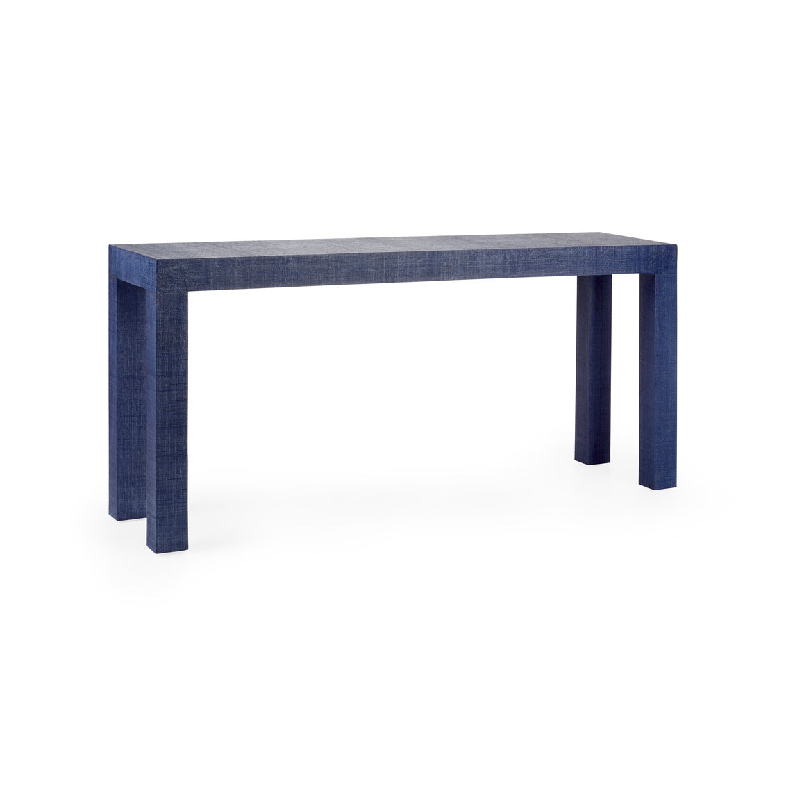 Sanibel Console - Blue in Blue Lacquer / Raffia - Chelsea House