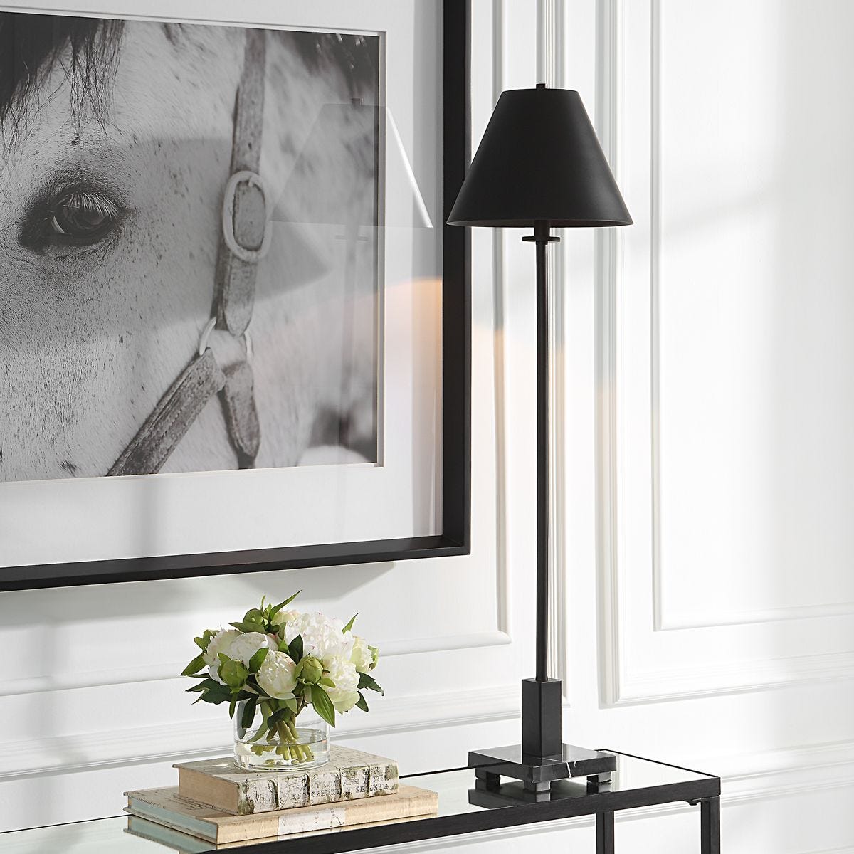 Pilot Buffet Lamp, Black – Lamps by Uttermost | Sutter & Vale