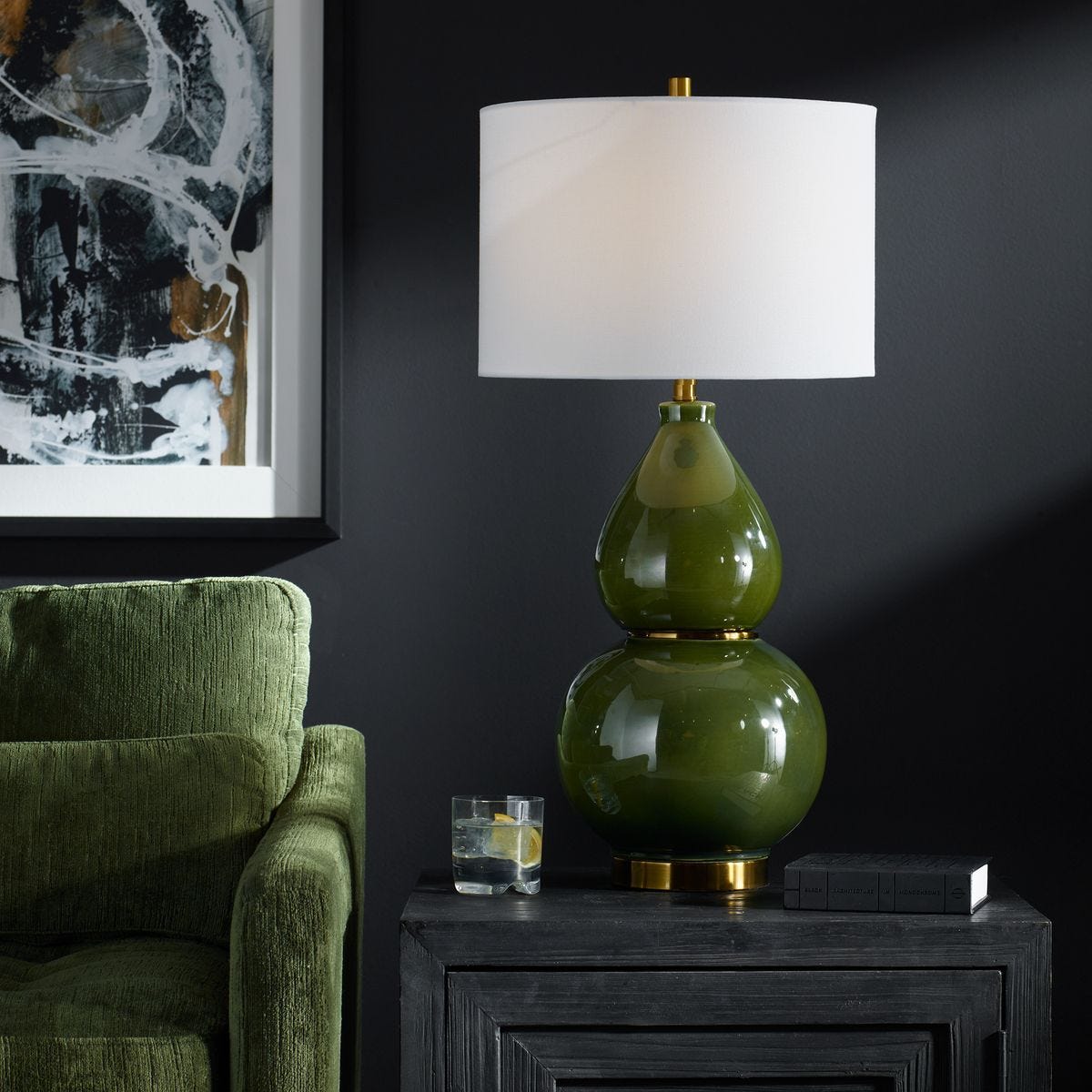 Gourd Table Lamp, Green – Lamps by Uttermost | Sutter & Vale