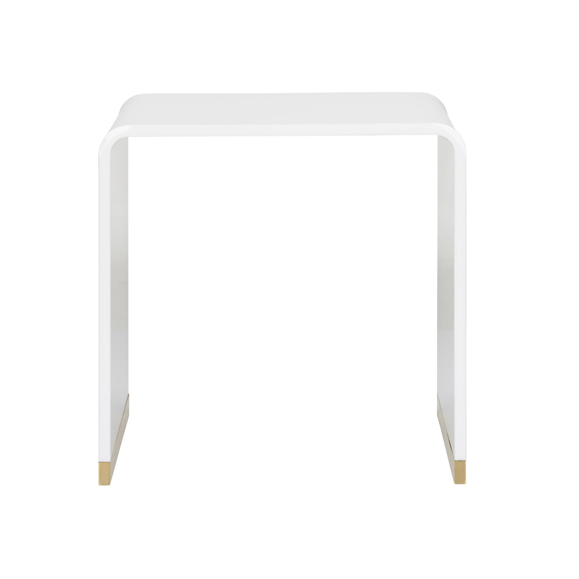 Waterfall End Table - White in 24 / Acrylic - Chelsea House