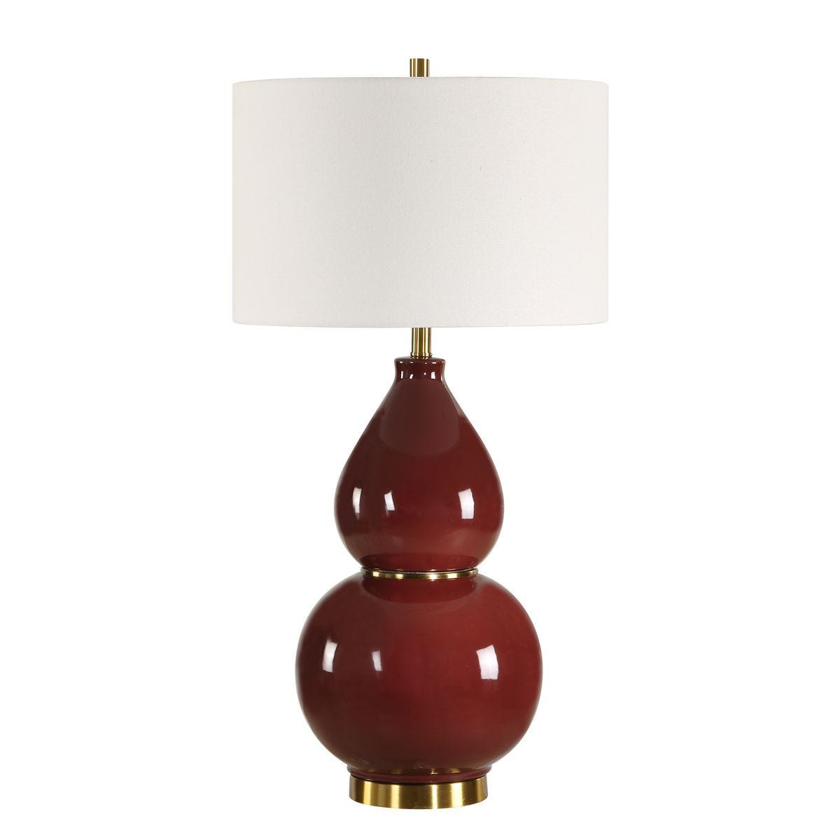 Gourd Table Lamp, Burgundy – Table Lamps by Uttermost | Sutter & Vale