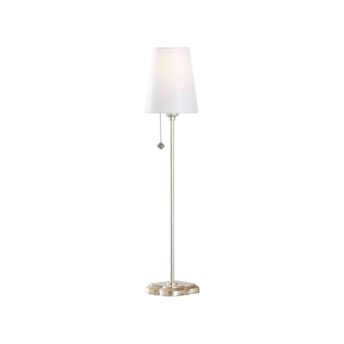 Quatrefoil Table Lamp - Silver Leaf