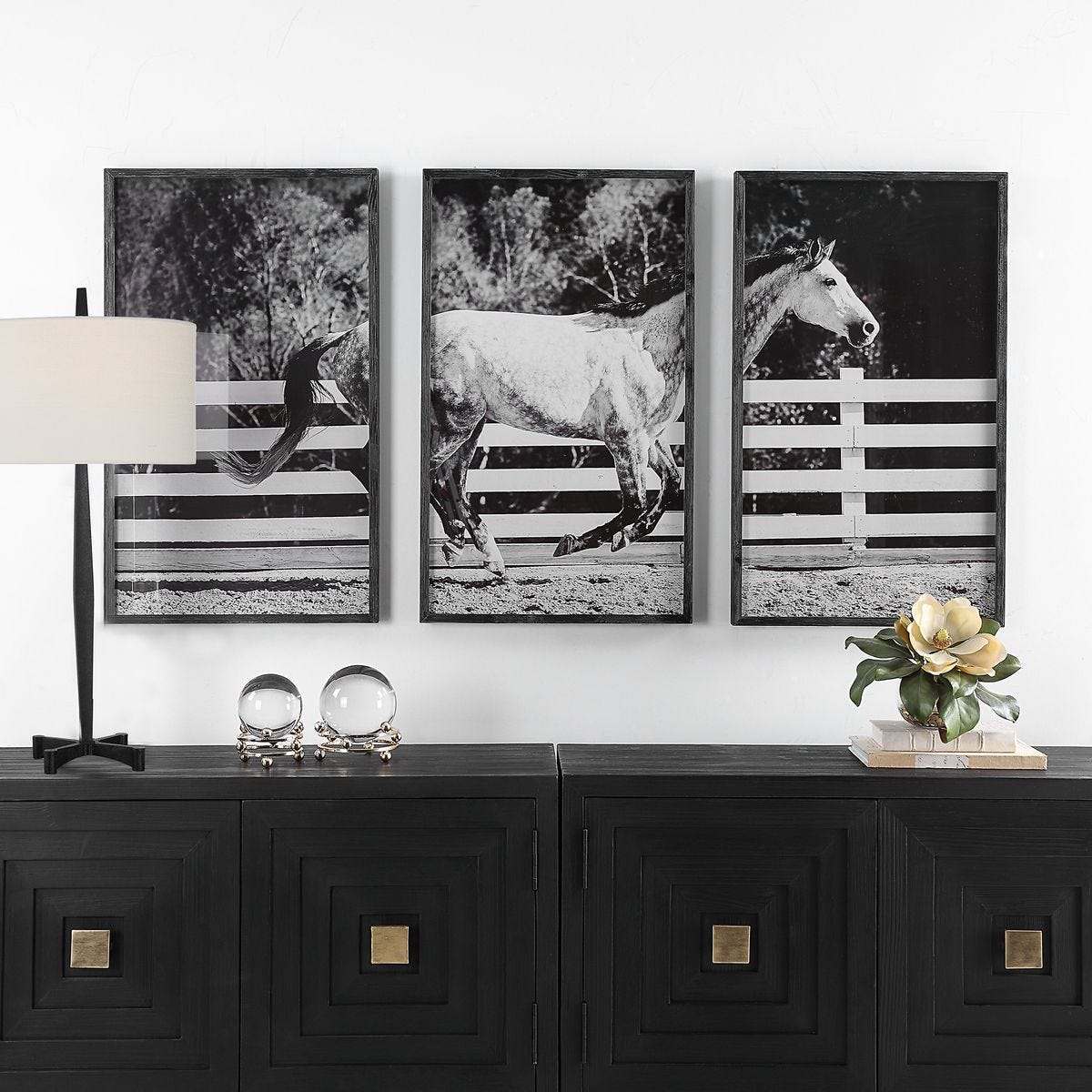 Galloping Forward Framed Prints, S/3 by Uttermost