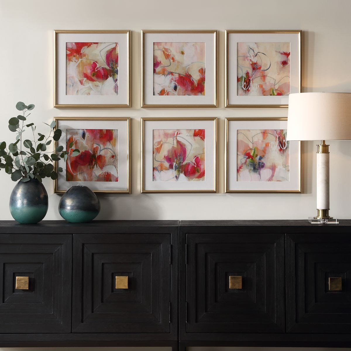 Fresh Start Framed Prints, Red, S/6 – Art by Uttermost | Sutter & Vale