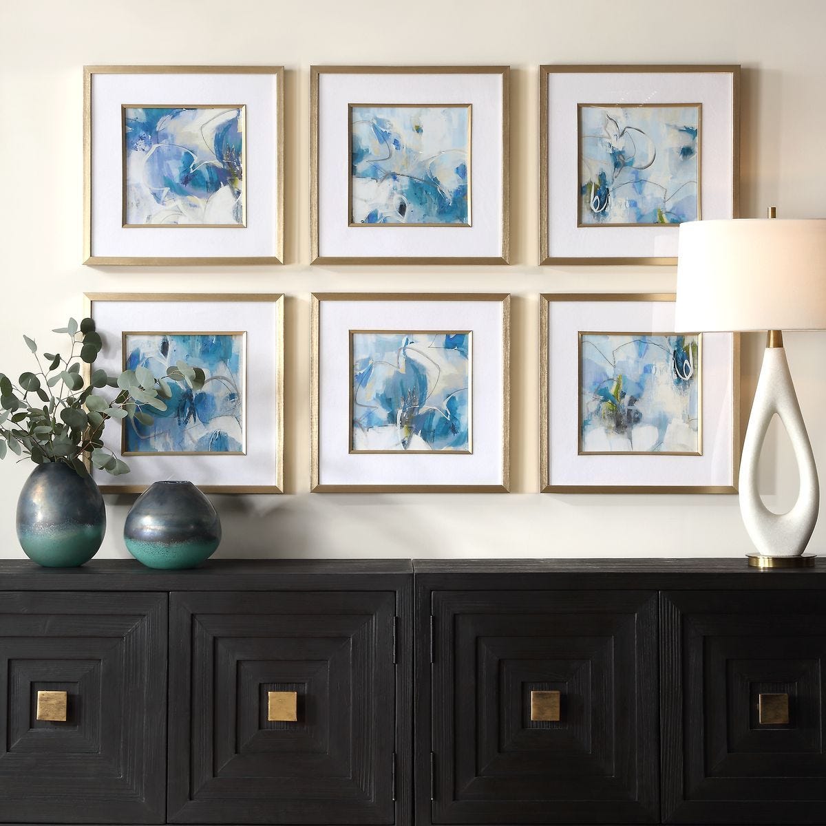 Fresh Start Framed Prints, Blue, S/6 – Art by Uttermost | Sutter & Vale