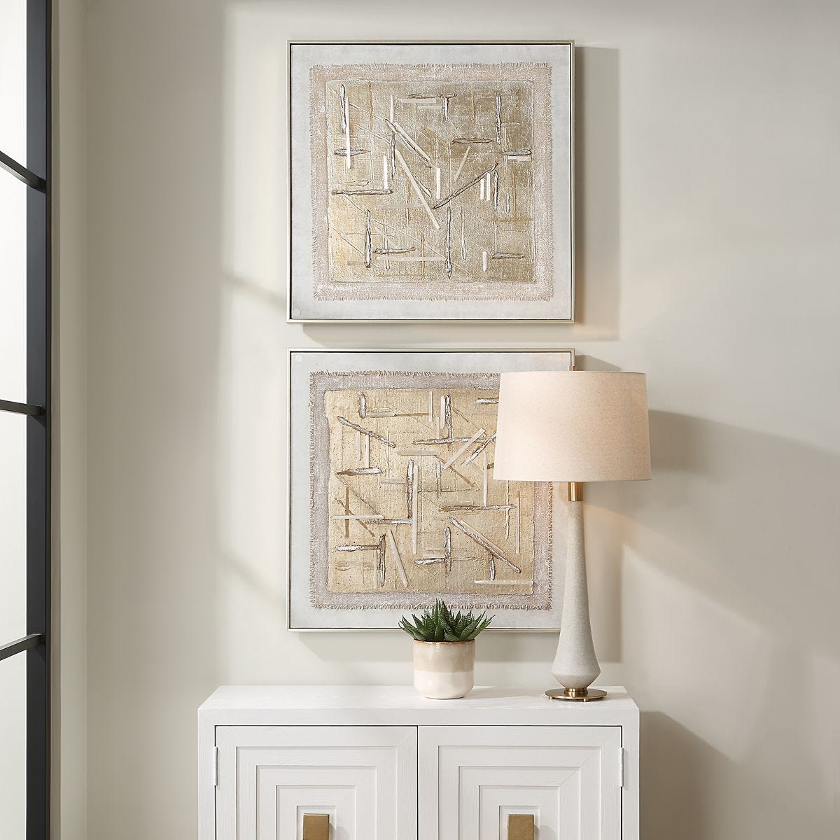 Unpredictable Hand Painted Canvases, S/2 – Art by Uttermost | Sutter & Vale