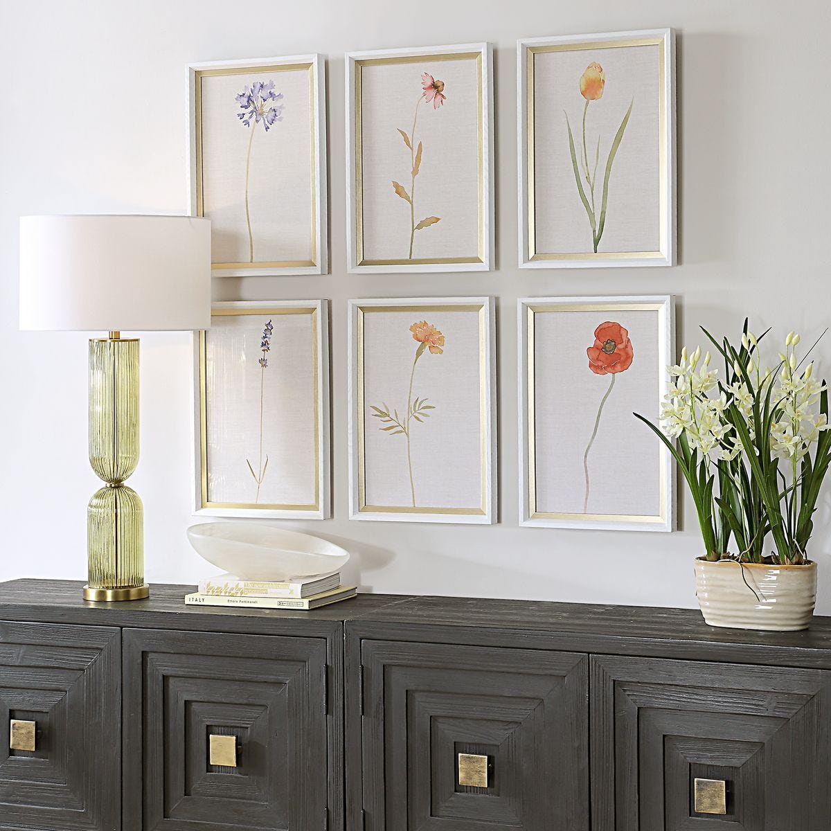 Wild Flourish Framed Prints, S/6 – Art by Uttermost | Sutter & Vale
