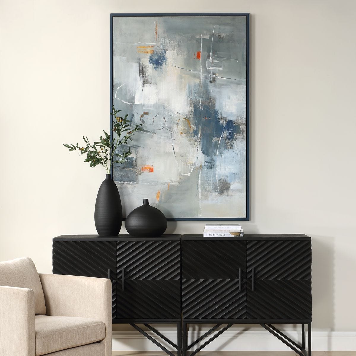 Blueprint Hand Painted Canvas – Art by Uttermost | Sutter & Vale
