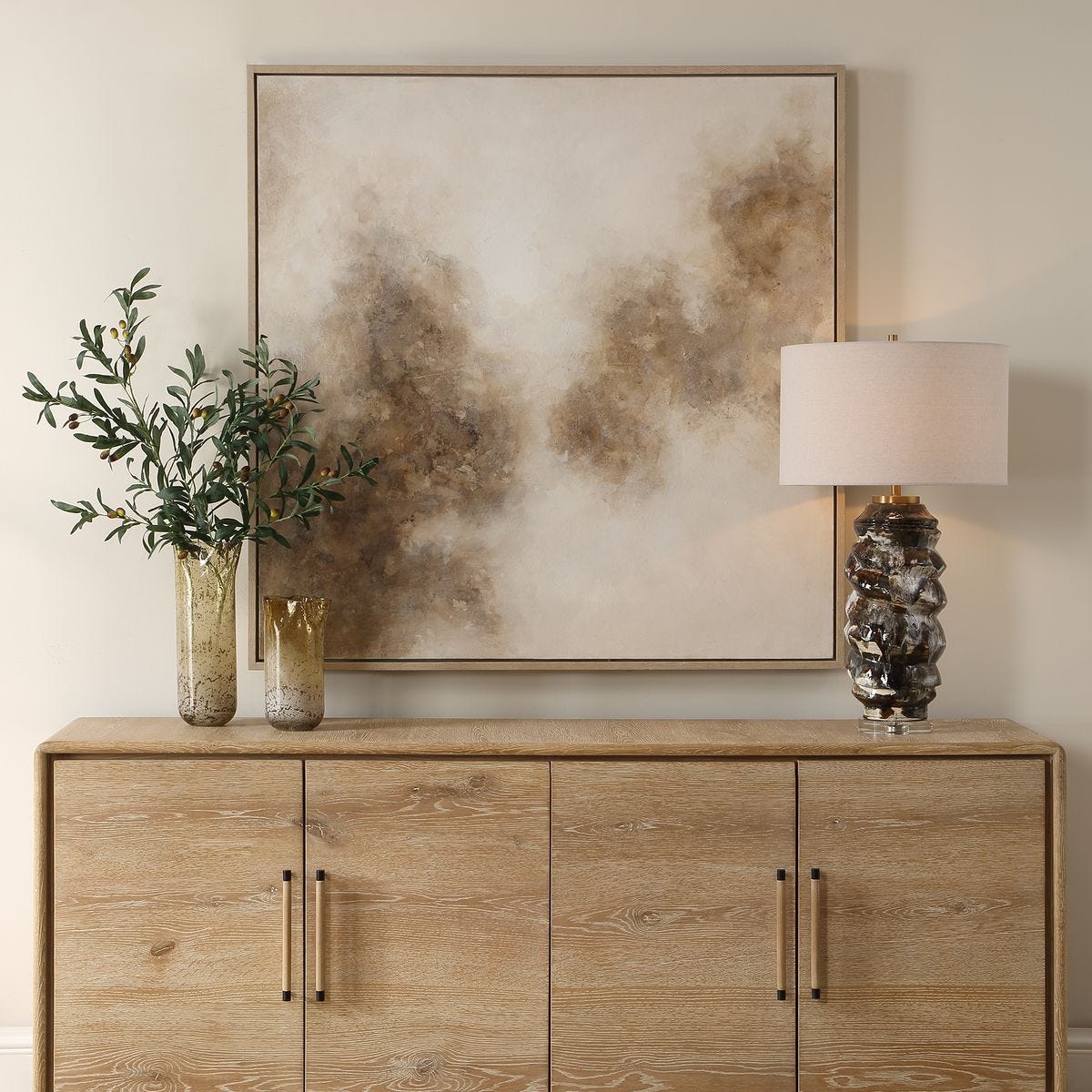 Up In Smoke Hand Painted Canvas – Art by Uttermost | Sutter & Vale