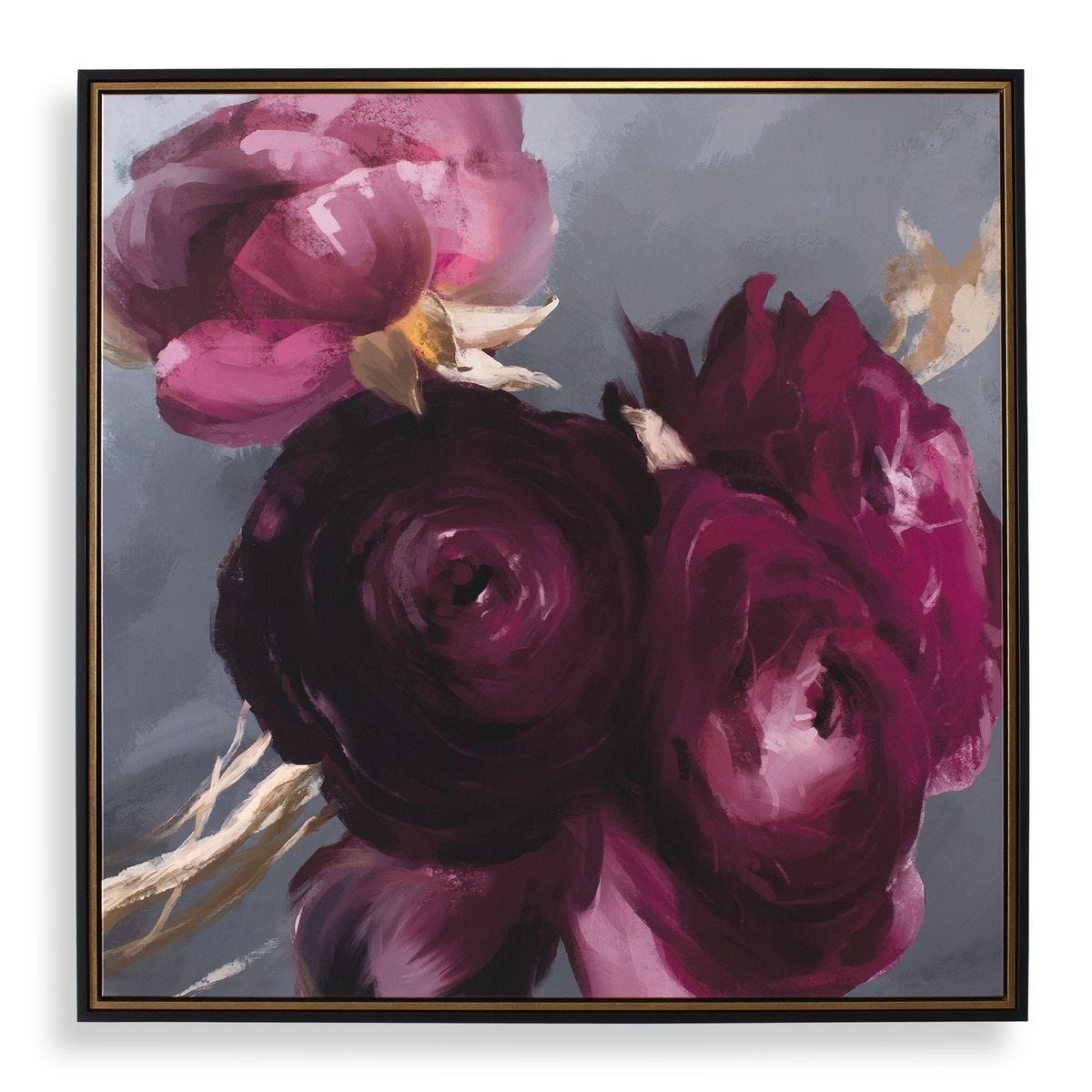 Plum Ranculus Framed Canvas – Art by Uttermost | Sutter & Vale