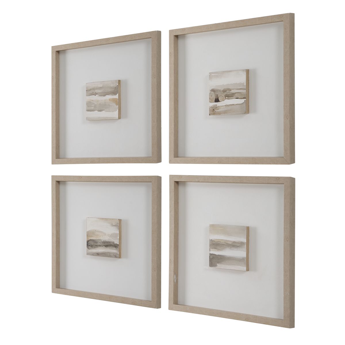 Studying Sepia Hand Painted Canvases, S/4