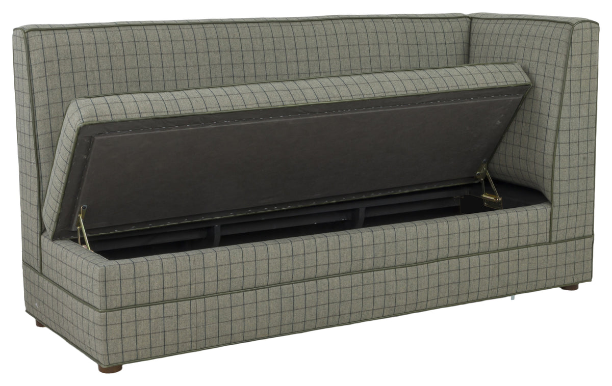 Palisades 72" Leather Armless Storage Banquette with Right Corner (L-3300-24) - Fairfield Chair