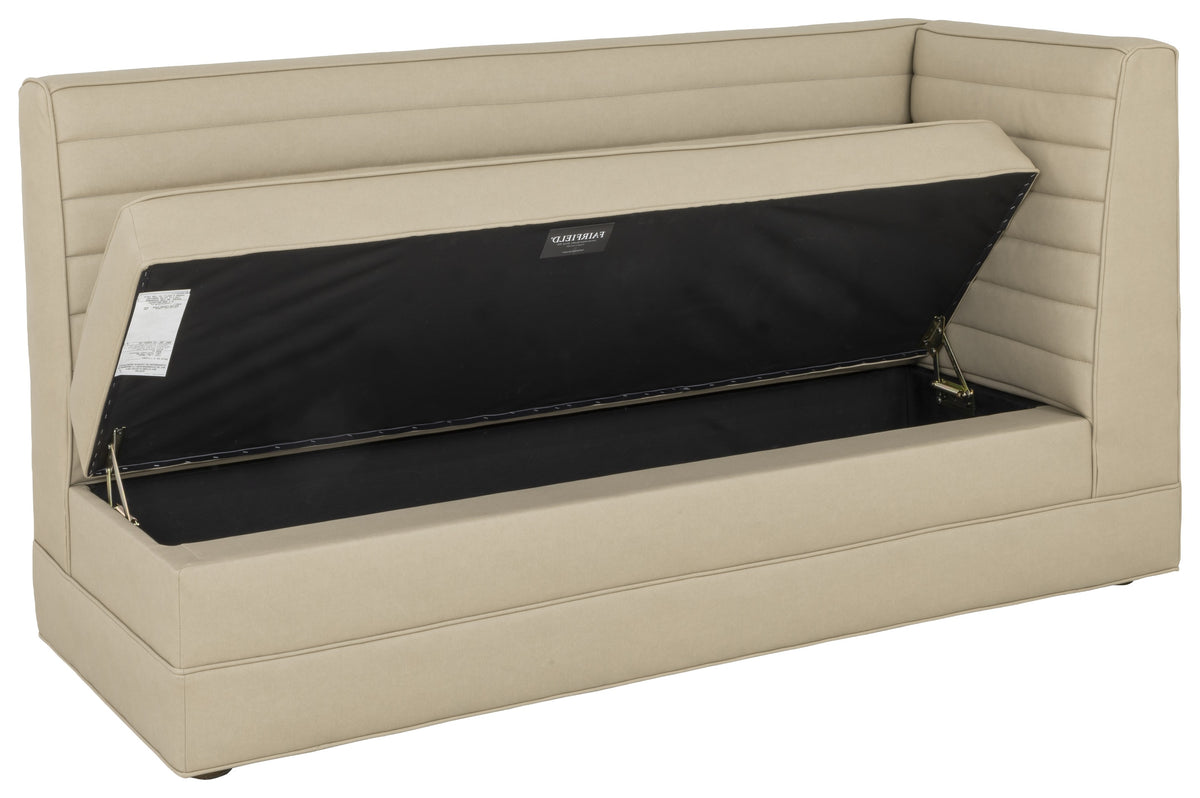 Palisades 72" Armless Storage Banquette with Right Corner (3301-24) - Fairfield Chair