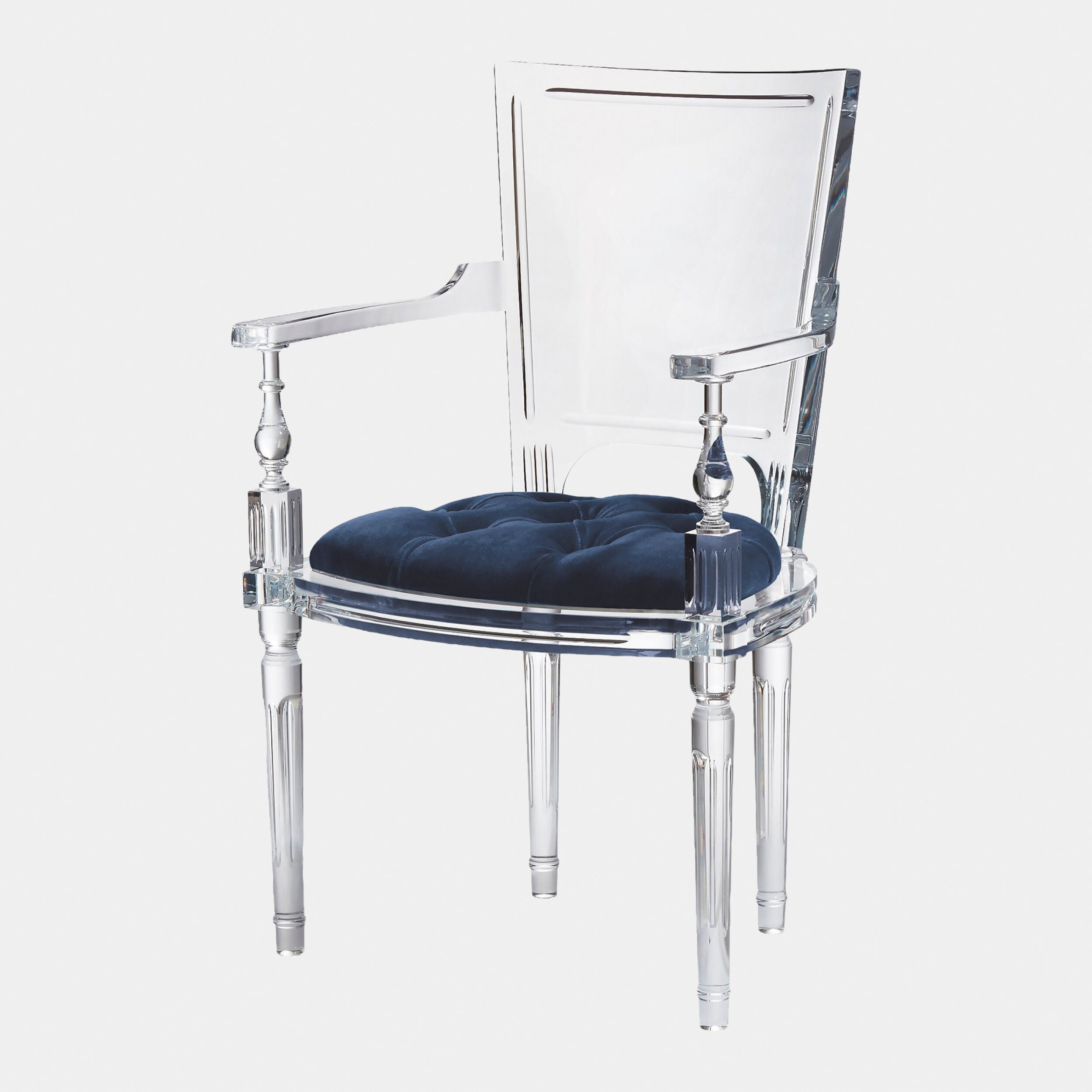 Marilyn Acrylic Arm Chair-Admiral Blue