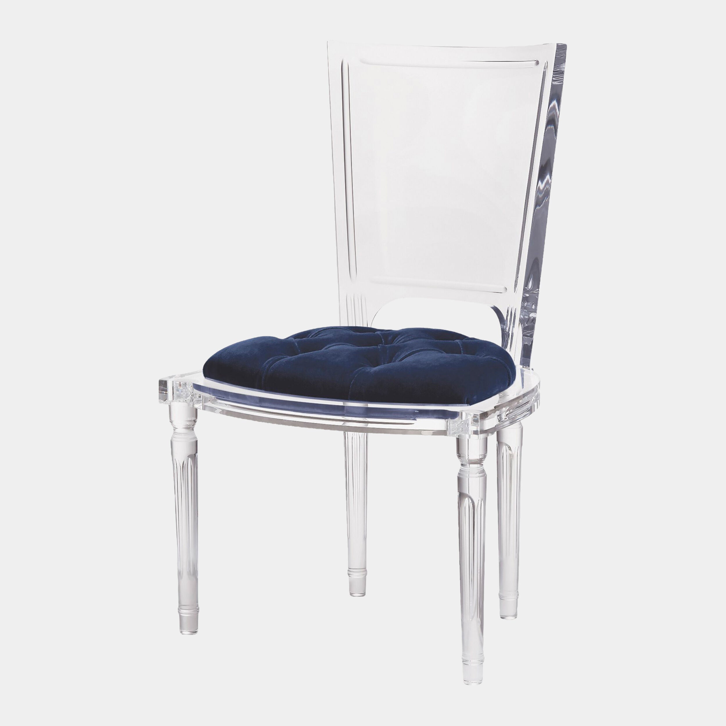 Marilyn Acrylic Side Chair-Admiral Blue