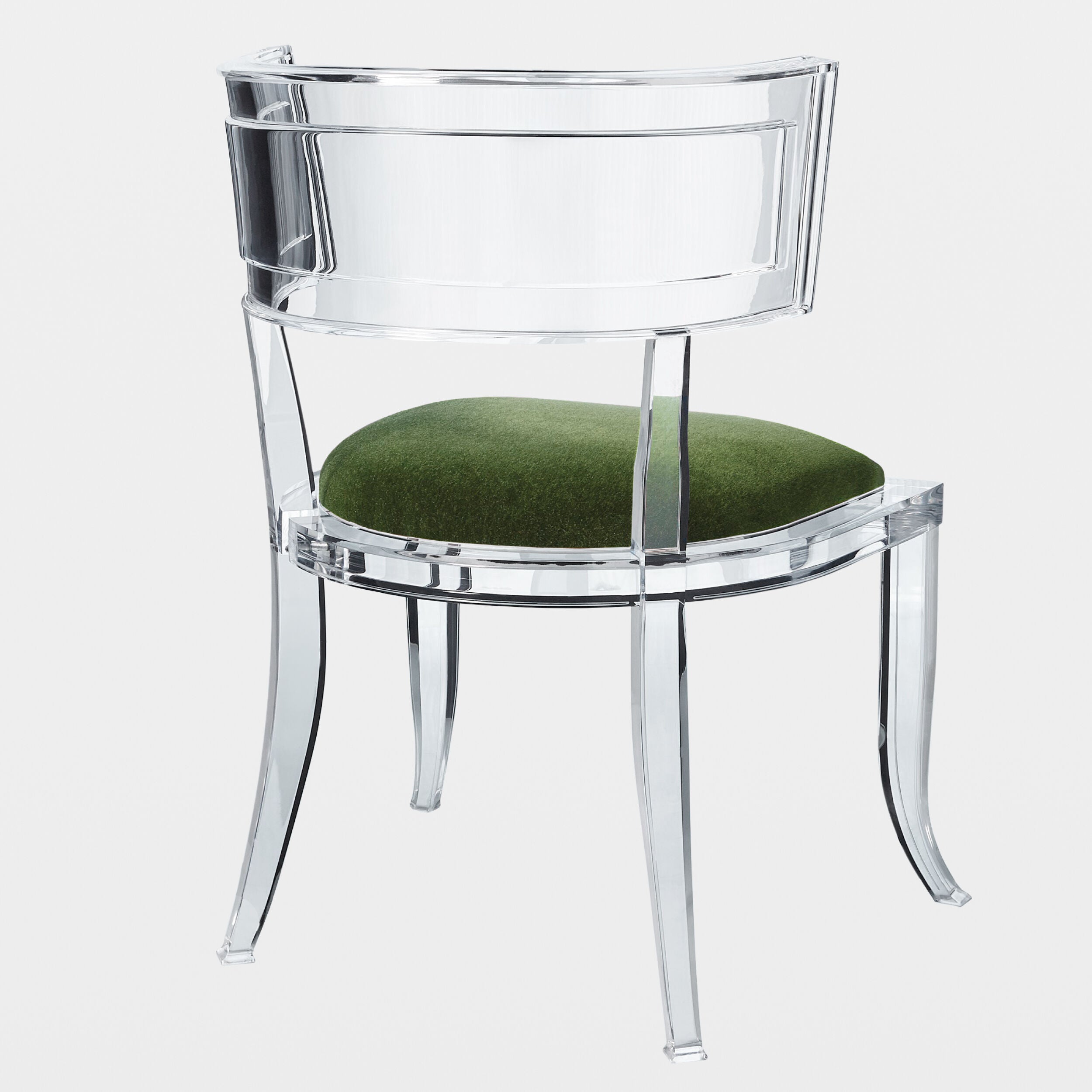Klismos Acrylic Chair-Emerald Green