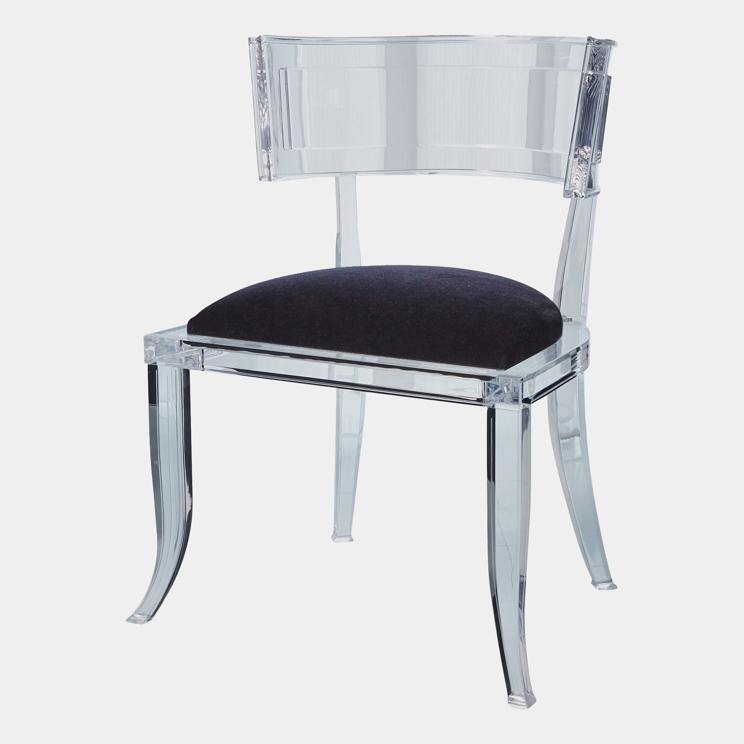 Klismos Acrylic Chair-Black