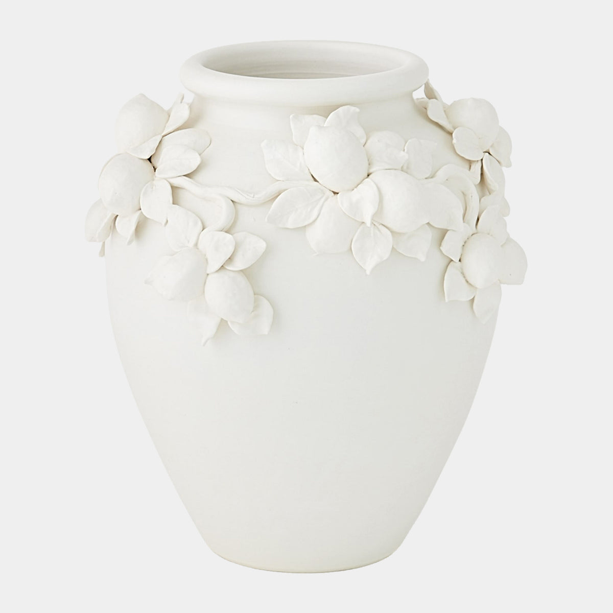 Villa Limone Urn-Matte White-Sm