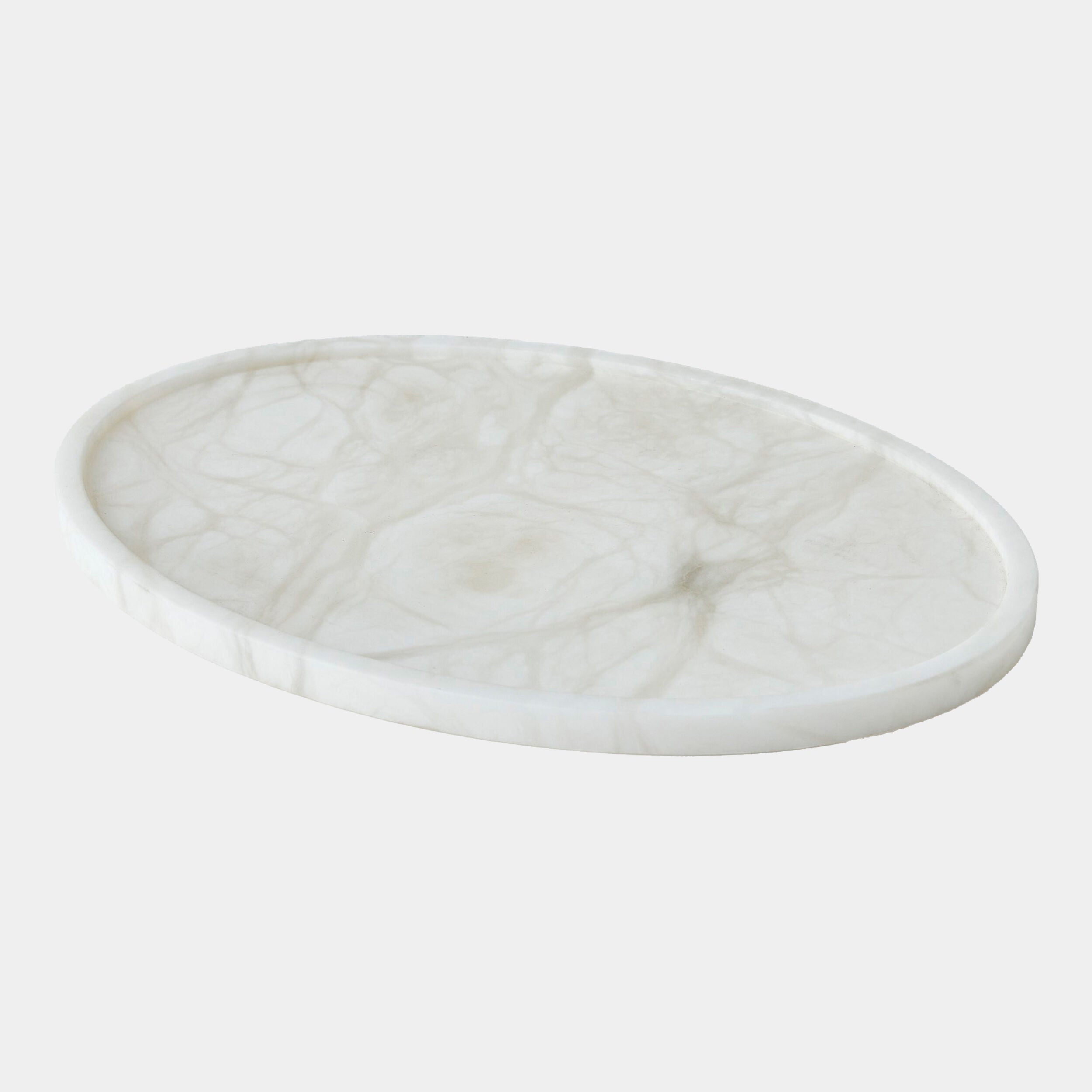 Elena Oval Tray-Alabaster