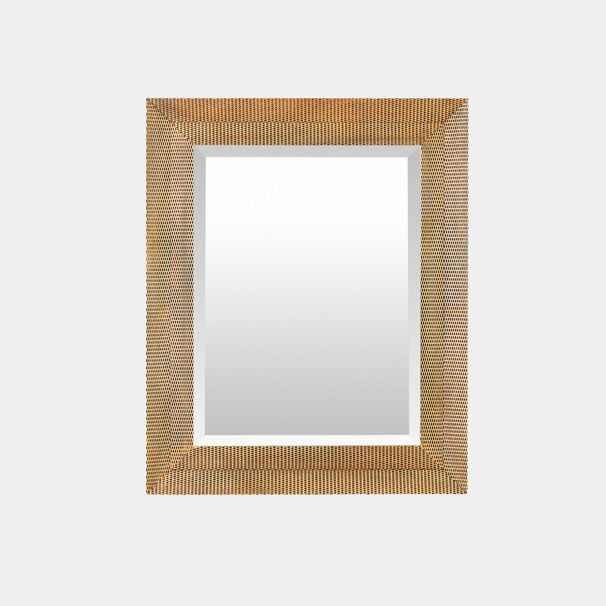Delicate Basketweave Mirror-Gold