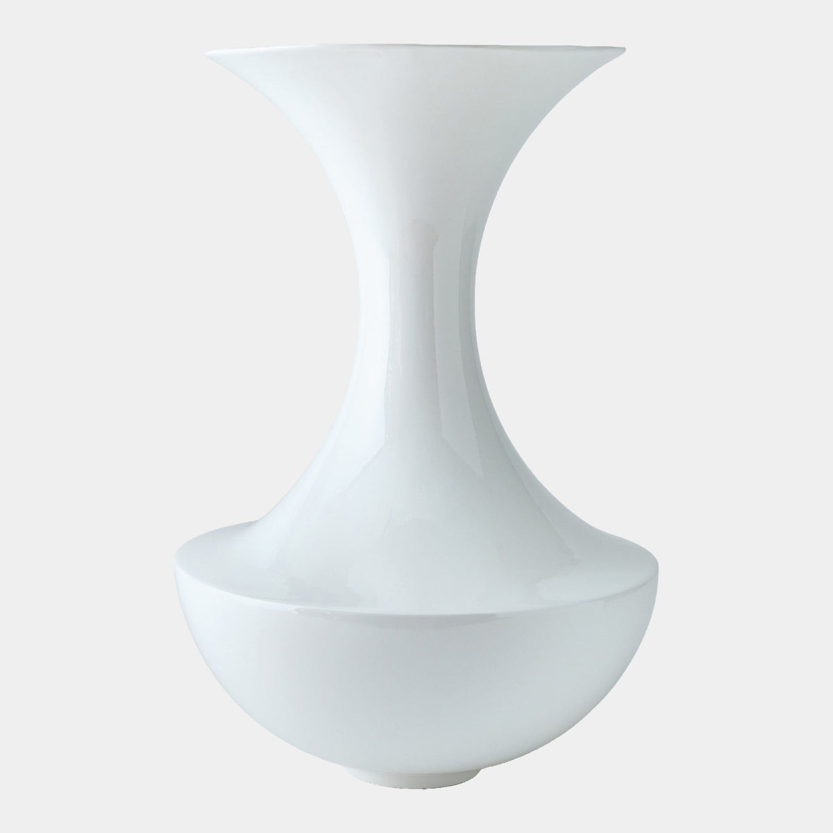 Trumpet Vase-Gloss White
