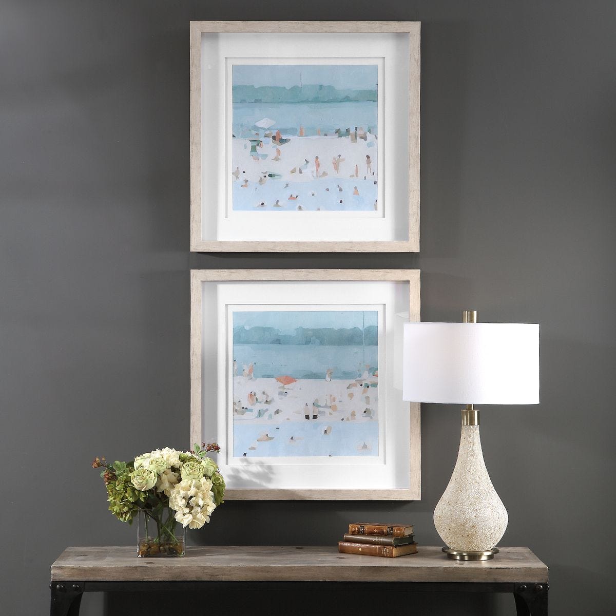 Sea Glass Sandbar Framed Prints, S/2 – Art by Uttermost | Sutter & Vale