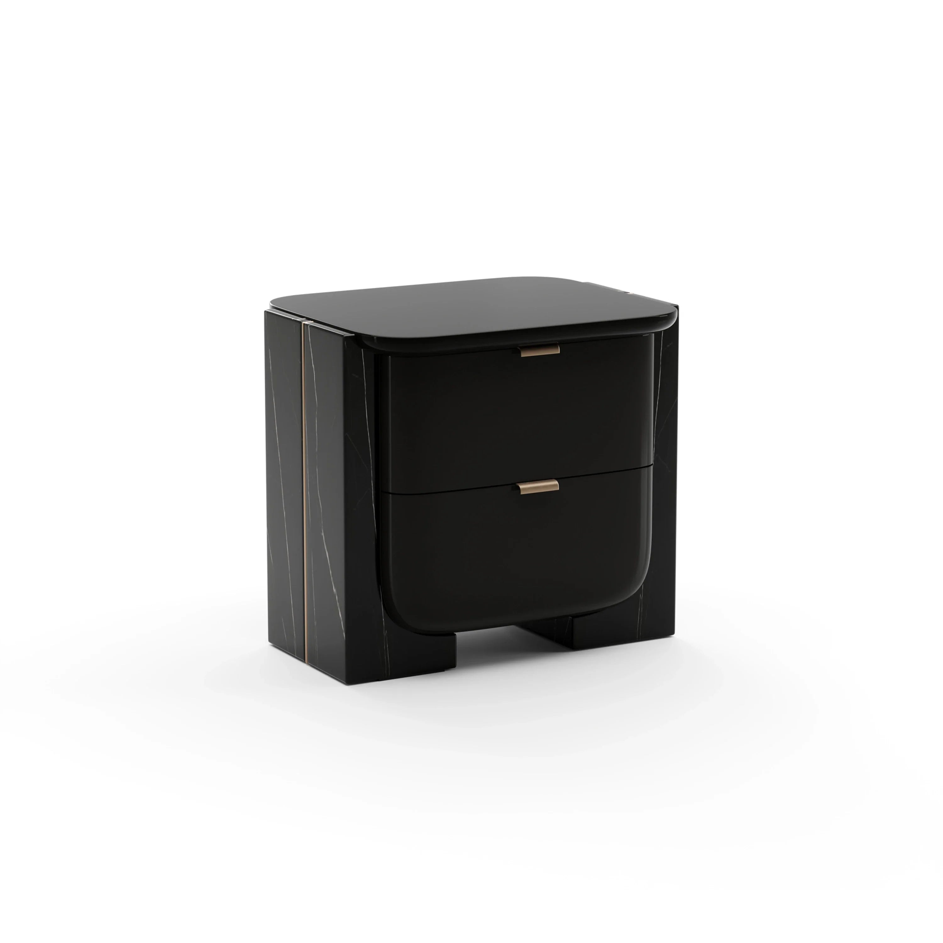 Overlap Small Nightstand Dark – Nightstands by Caracole | Sutter & Vale