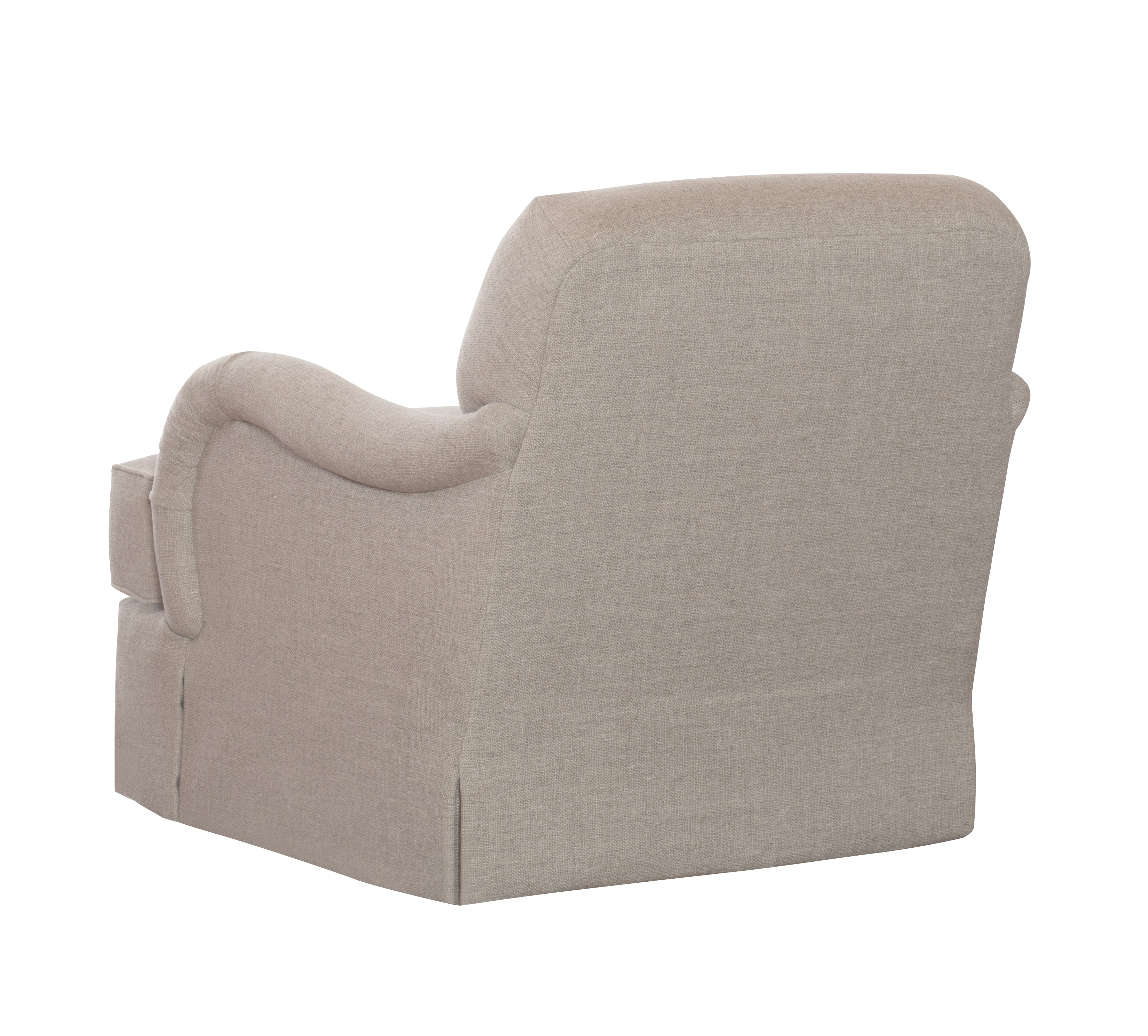 CROWLEY SKIRTED SWIVEL CHAIR in Hardwood Mixed - Hickory Chair