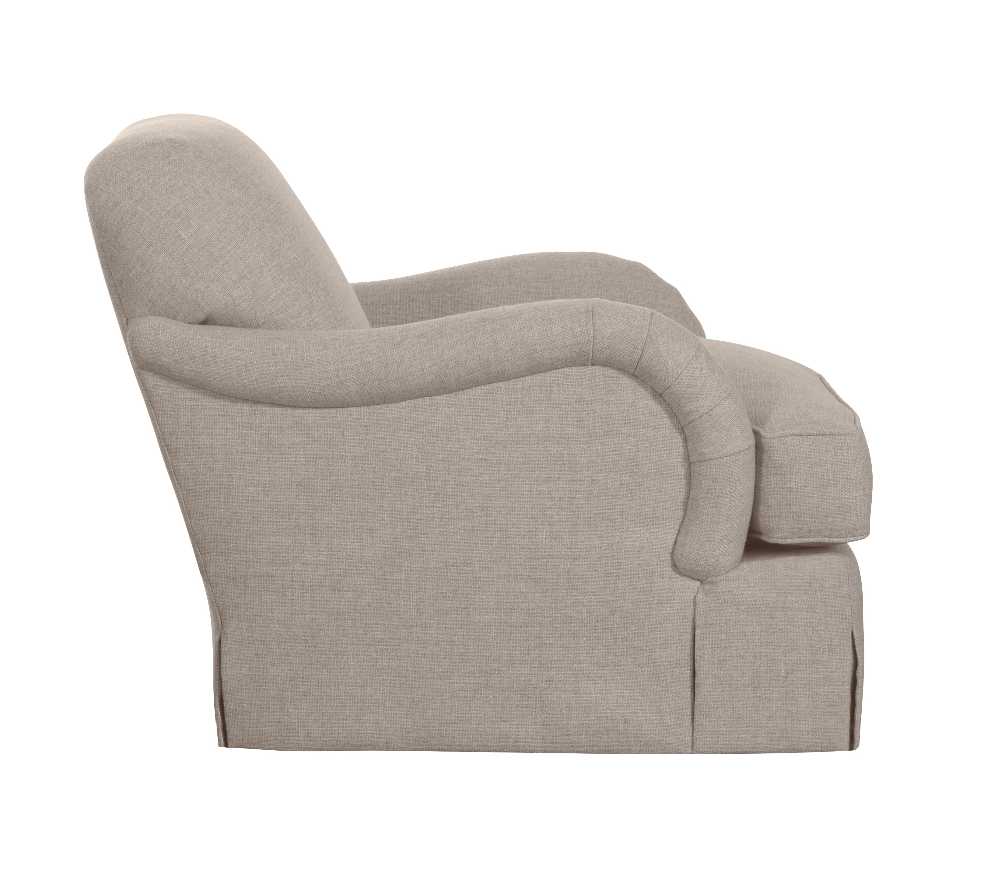 CROWLEY SKIRTED SWIVEL CHAIR in Hardwood Mixed - Hickory Chair
