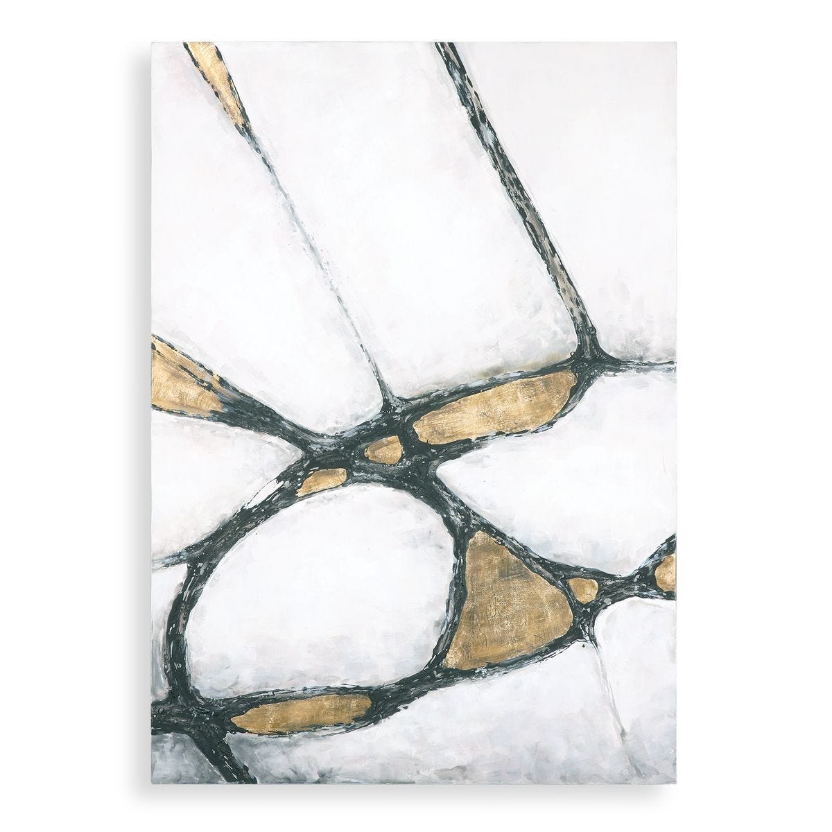 Abstract in Gold and Black Hand Painted Canvas – Art by Uttermost | Sutter & Vale