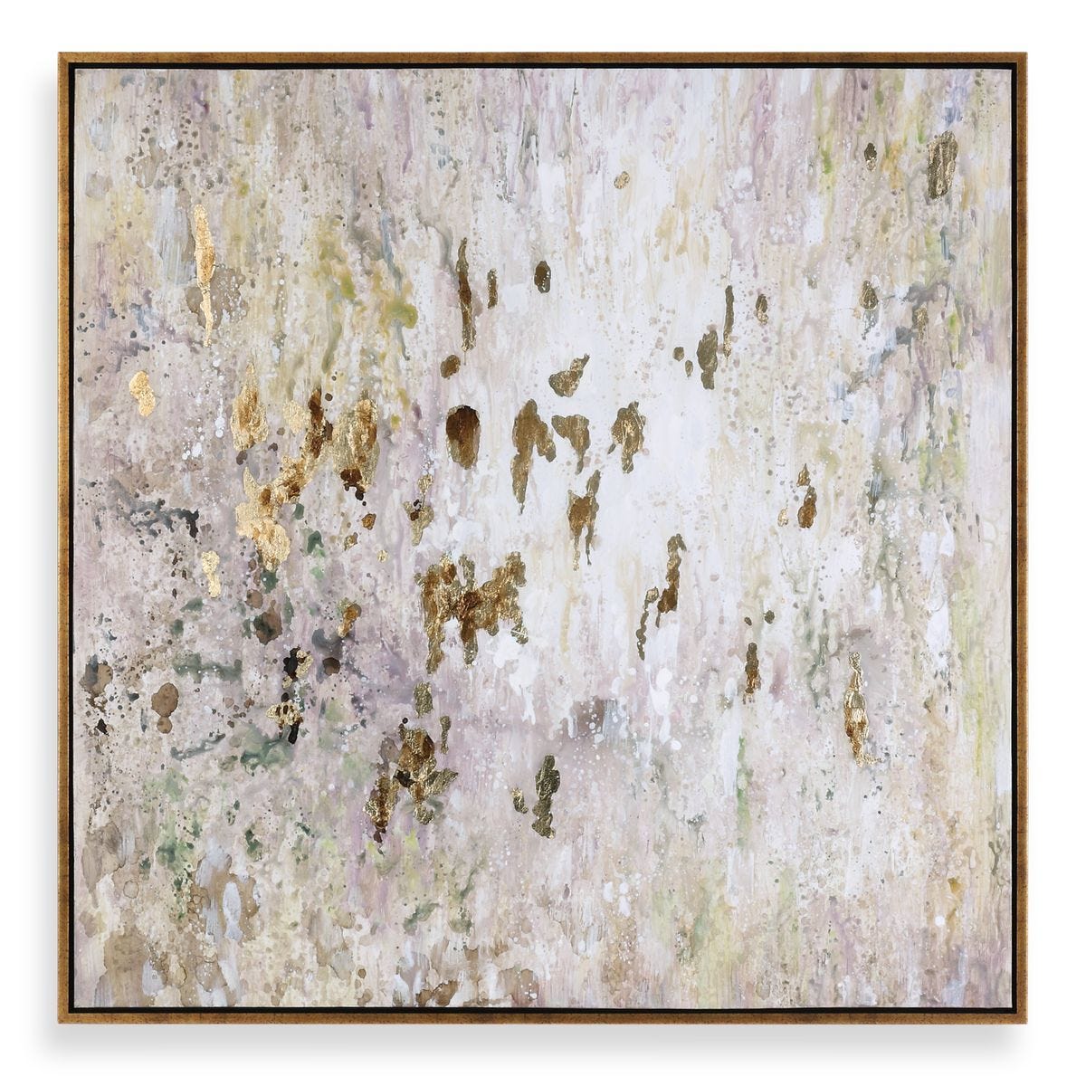 Golden Raindrops Hand Painted Canvas – Art by Uttermost | Sutter & Vale