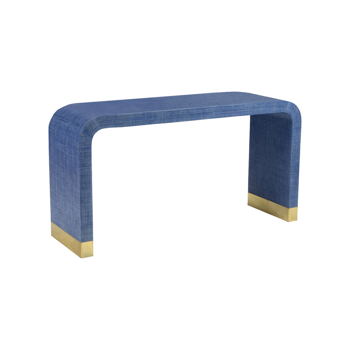 Waterfall Console - Blue in Blue/Antique / Raffia - Chelsea House