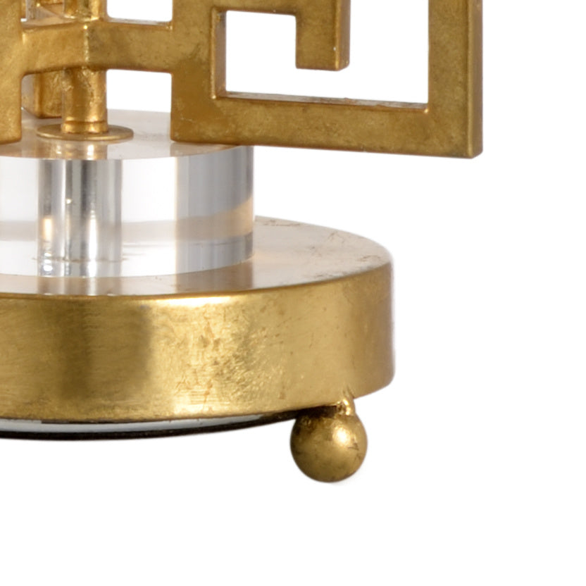 Greek Key Gold Lamp