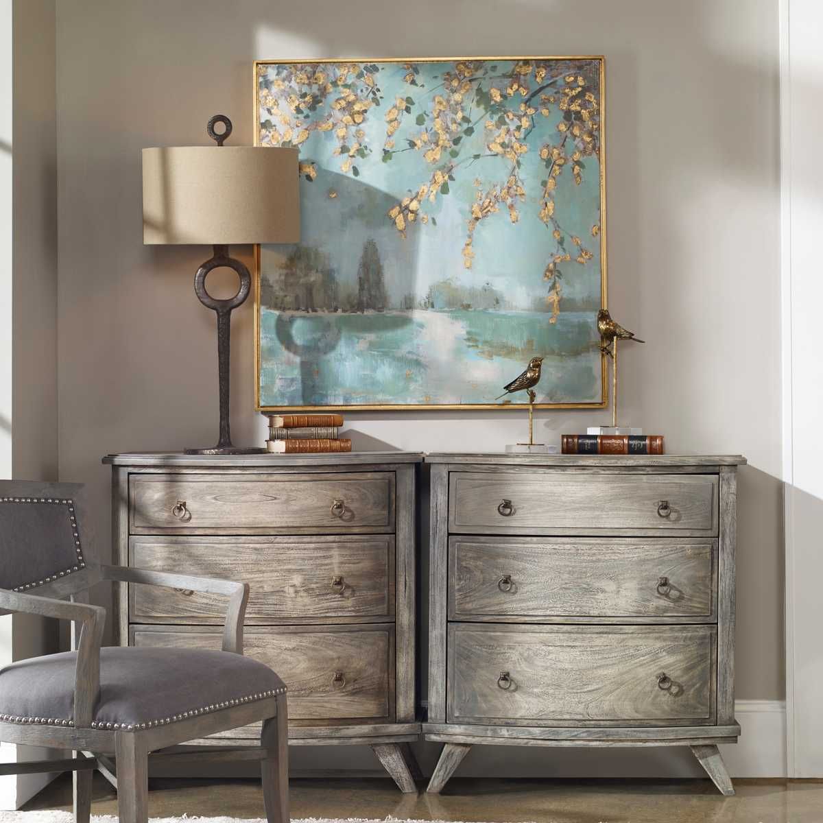 Peaceful Hand Painted Canvas – Art by Uttermost | Sutter & Vale