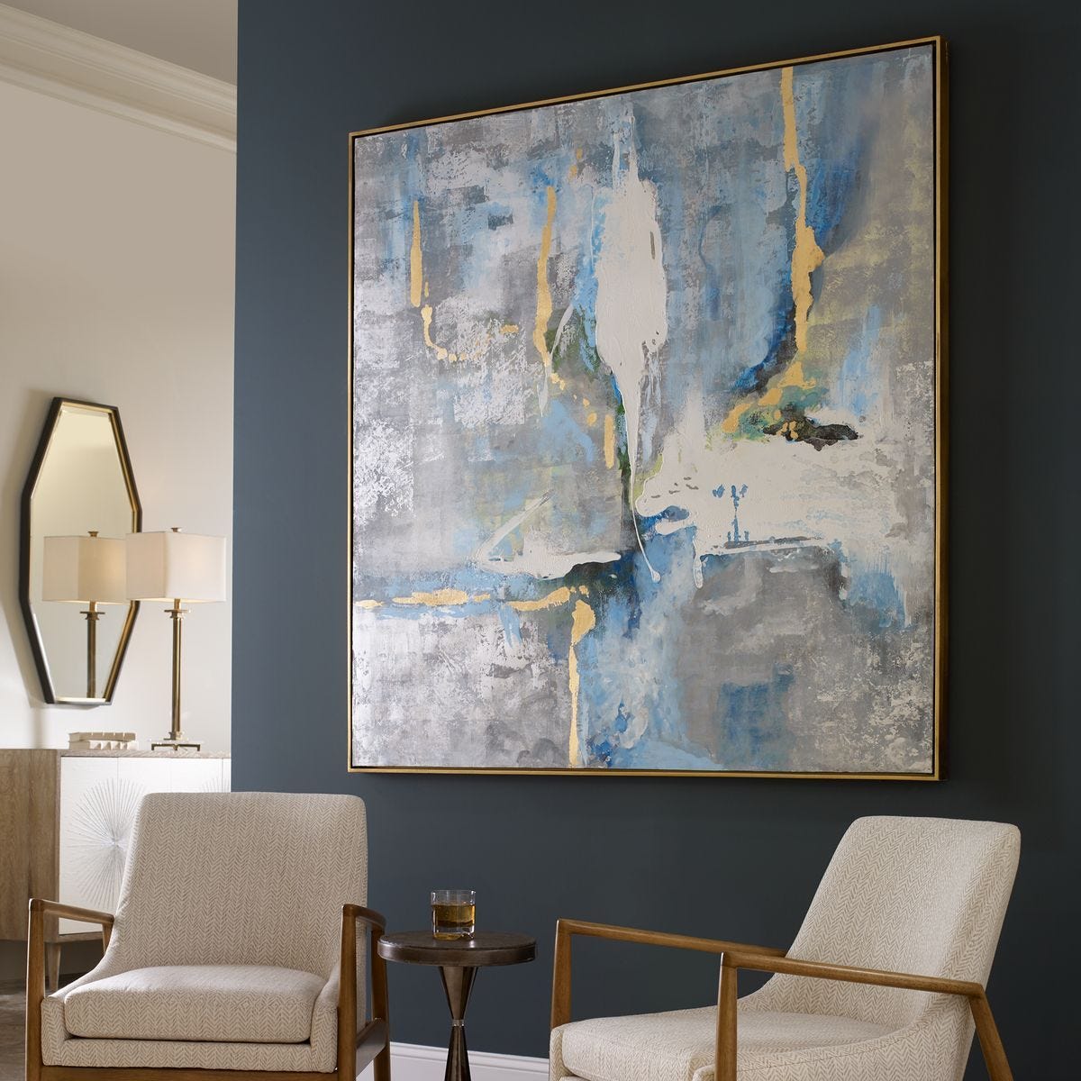 Meditation Hand Painted Canvas – Art by Uttermost | Sutter & Vale