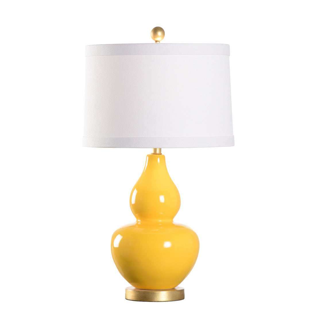 Gourd Lamp - Yellow in 27 / Ceramic/Porcelain - Chelsea House