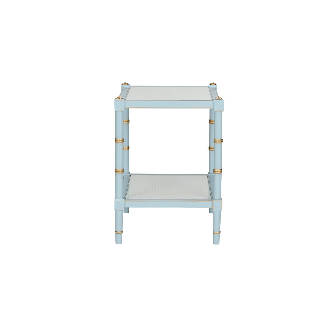 Conner Cane End Table - Blue in 28.5 / Wood - Chelsea House