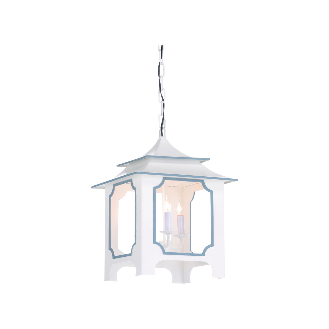 Tole Pagoda Lantern (Sm) - White in 18 / Iron - Chelsea House
