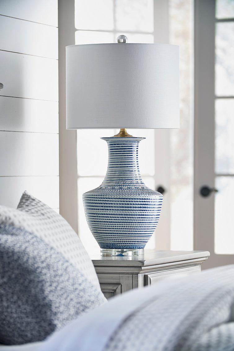 Classic Lamp - Blue/Acrylic in 29.5 / Ceramic/Porcelain - Chelsea House