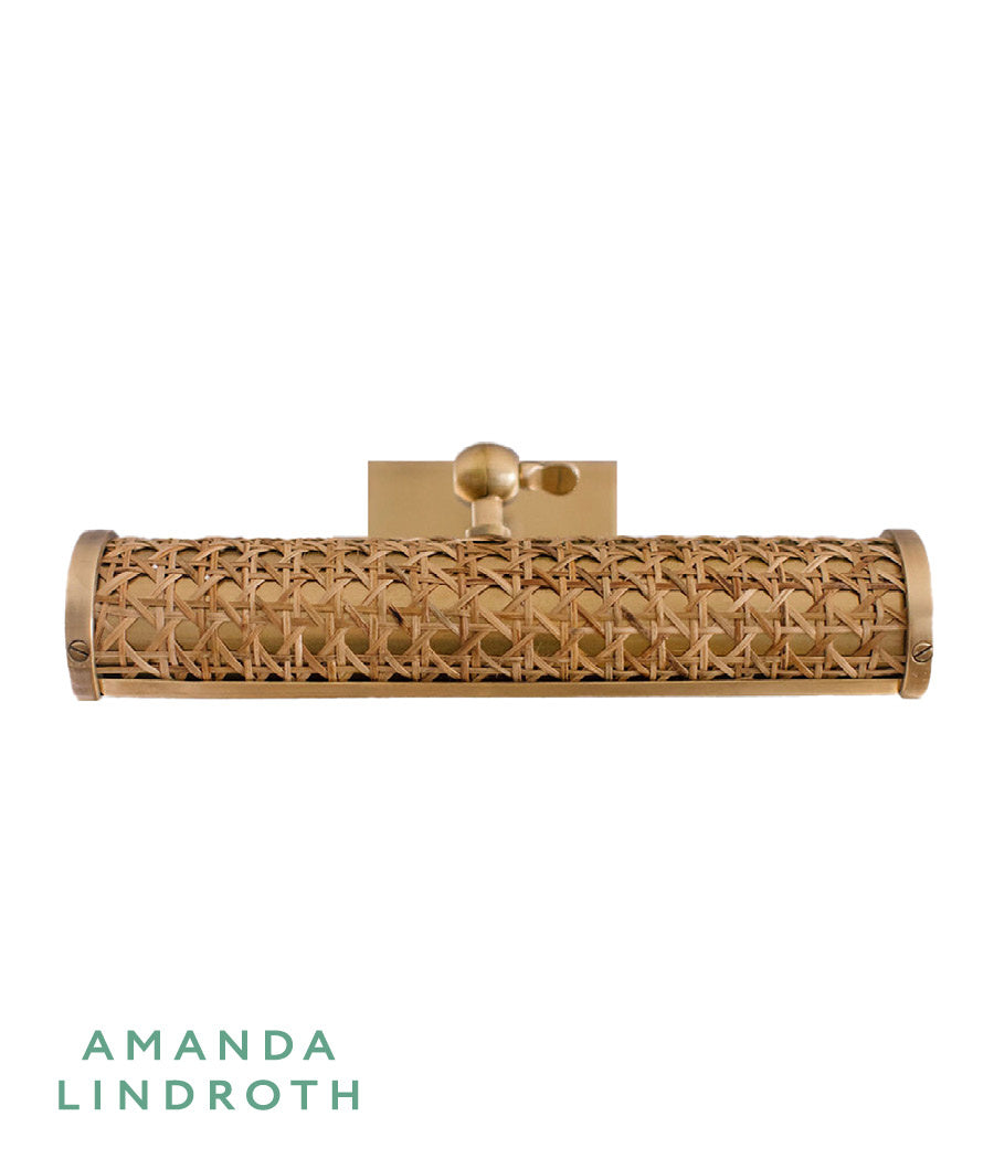 Cane Picture Light in 3h x 14w x 12.5d / Rattan - Chelsea House
