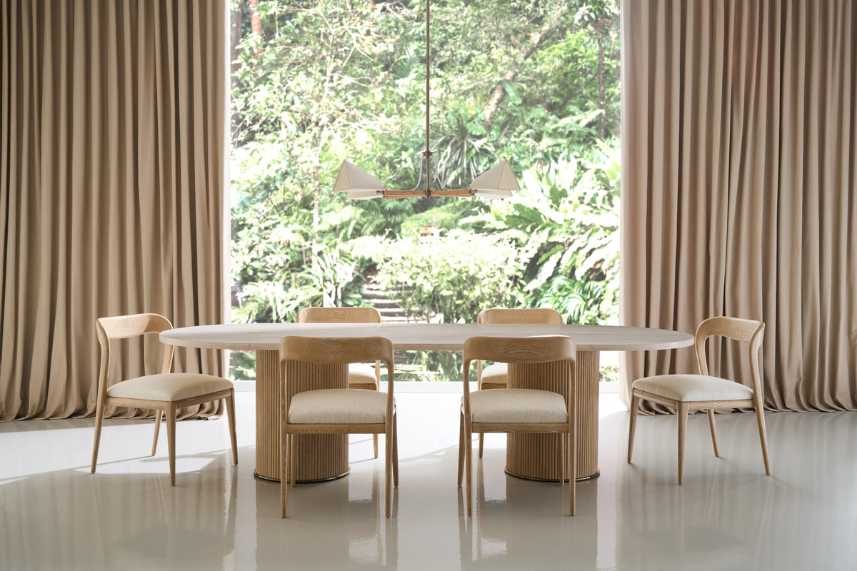 Rhythm Oval Stone Top Dining Tbl