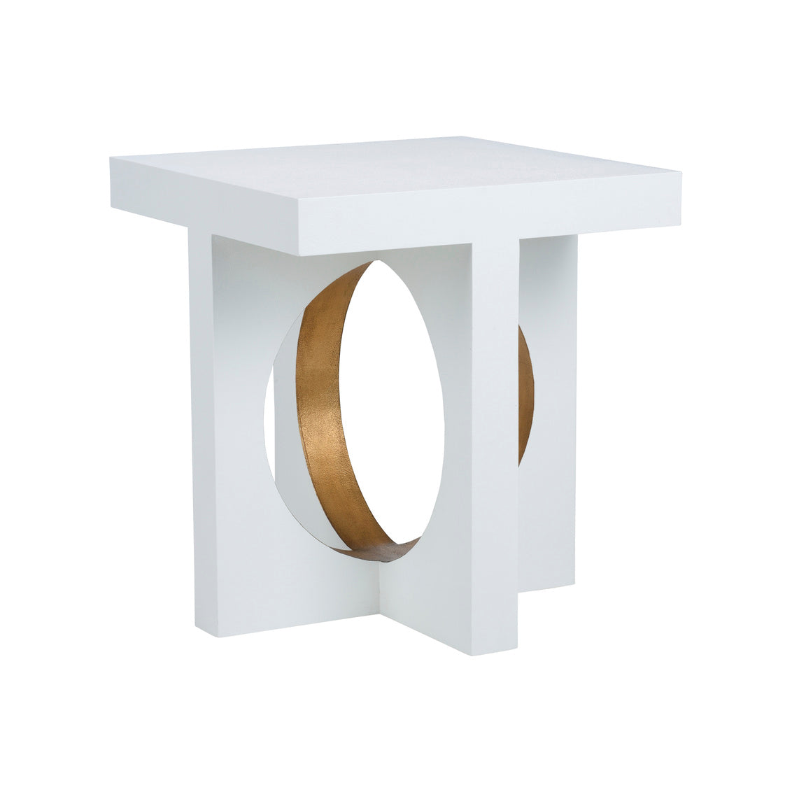 Swoop Side Table - White in 26.5 / Wood - Chelsea House