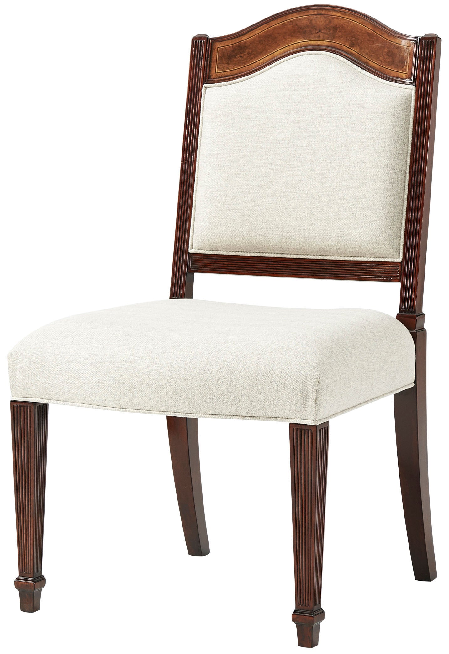 Sheraton's Satinwood Side chair in Mahogany, Satinwood Veneer - Theodore Alexander