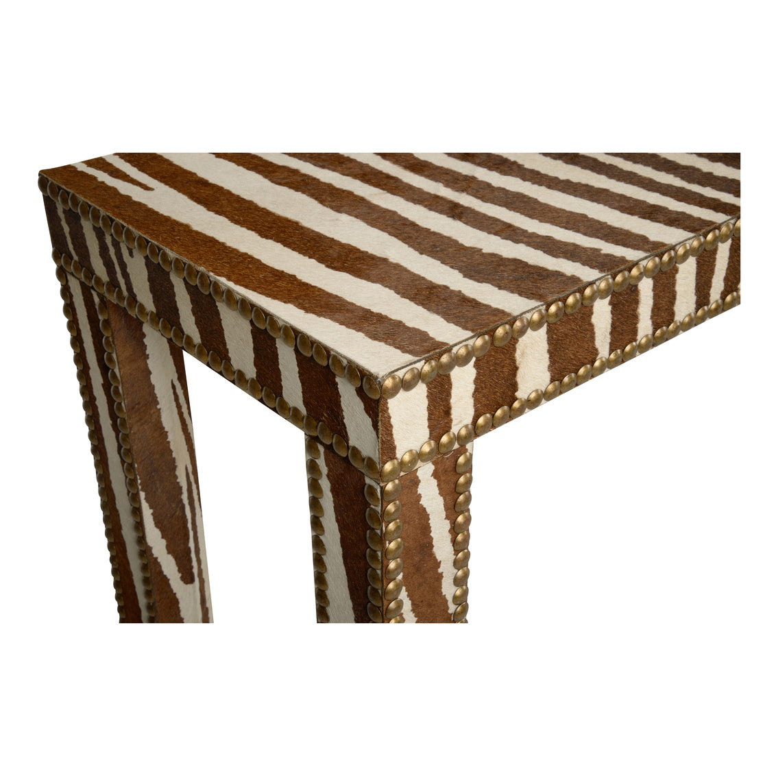 Zebra Console Table in Zebra Print / Hair on Hide - Chelsea House