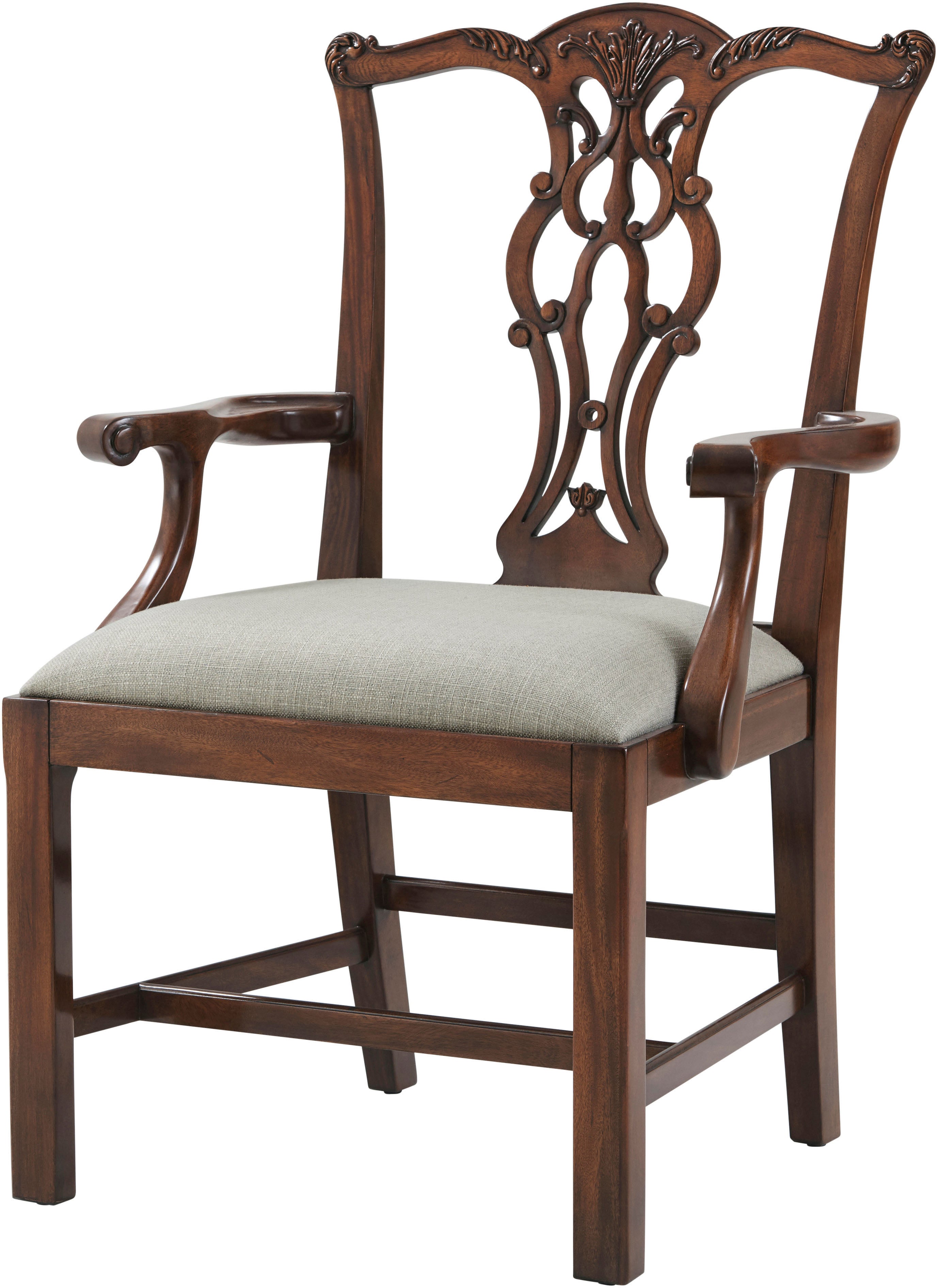 Penreath Armchair in Mahogany - Theodore Alexander