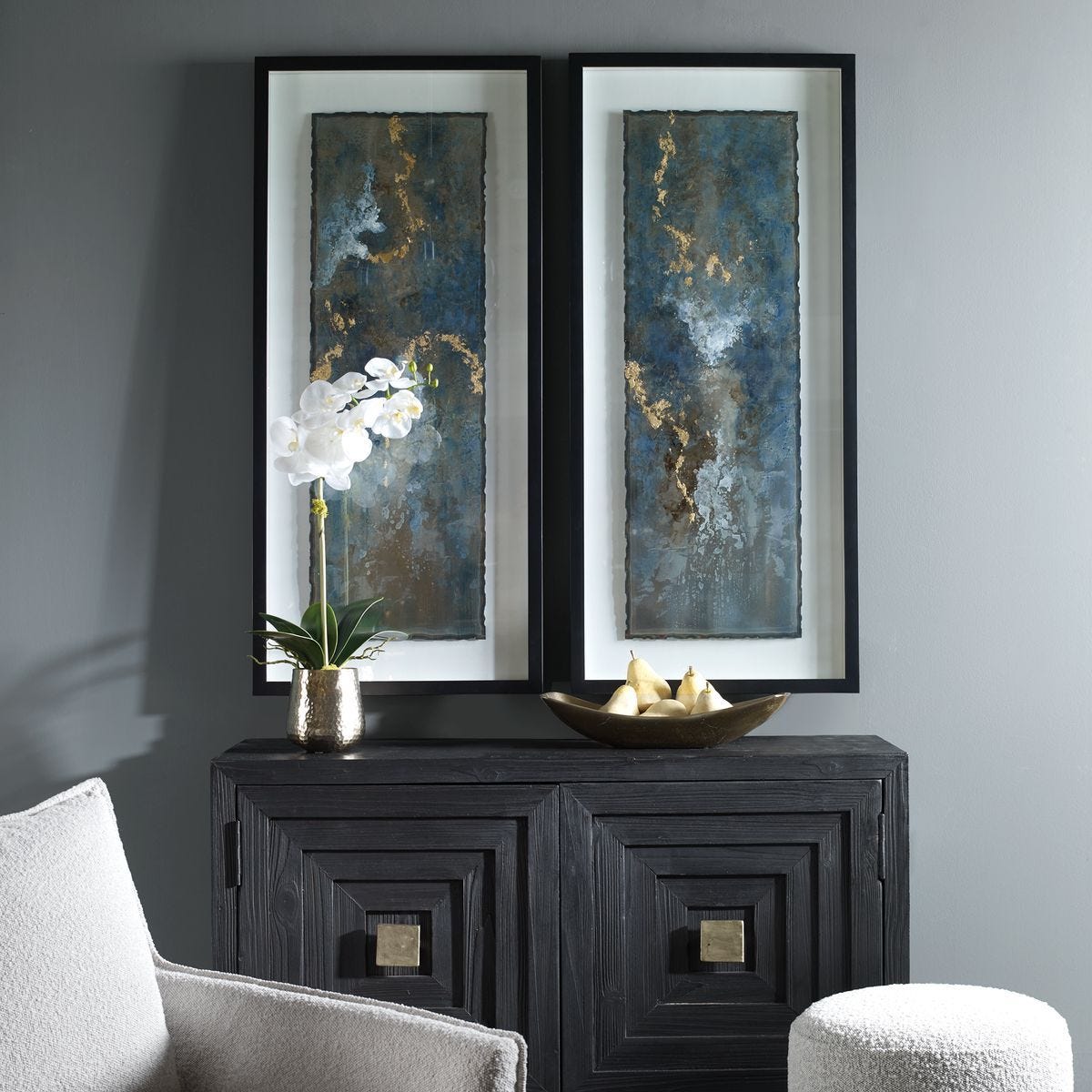 Glimmering Agate Framed Prints, S/2 – Art by Uttermost | Sutter & Vale
