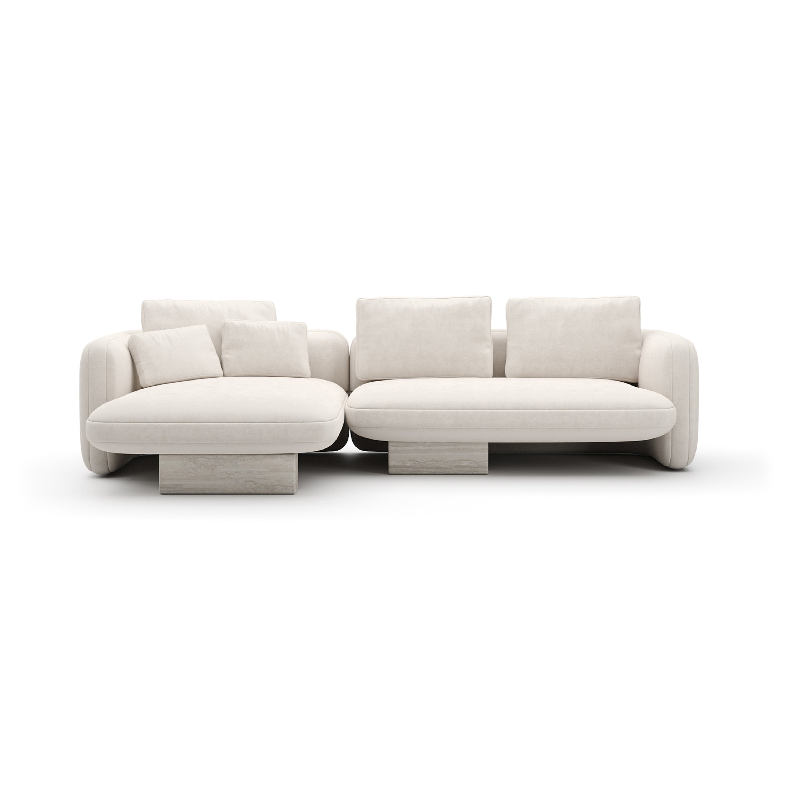 Overlap Left Chaise Sec Small Ecru – Sectionals by Caracole | Sutter & Vale