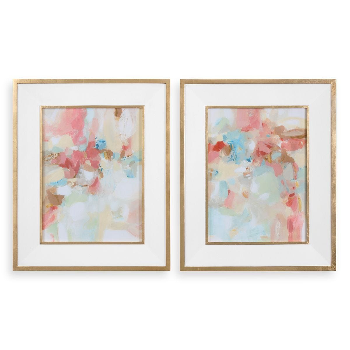 A Touch of Blush and Rosewood Fences Framed Prints, S/2 – Art by Uttermost | Sutter & Vale