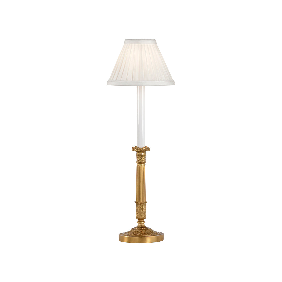 Old Paris Candlestick Lamp in 21 / Brass - Chelsea House